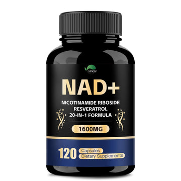 VPKIN NAD Supplement,1500mg NAD+ Supplement with Resveratrol,Nicotinamide,Quercetin,CoQ10,Support Energy & Repair, Vitality,Non-GMO, No Fillers(120 Capsules) VPKIN buy supplements canada