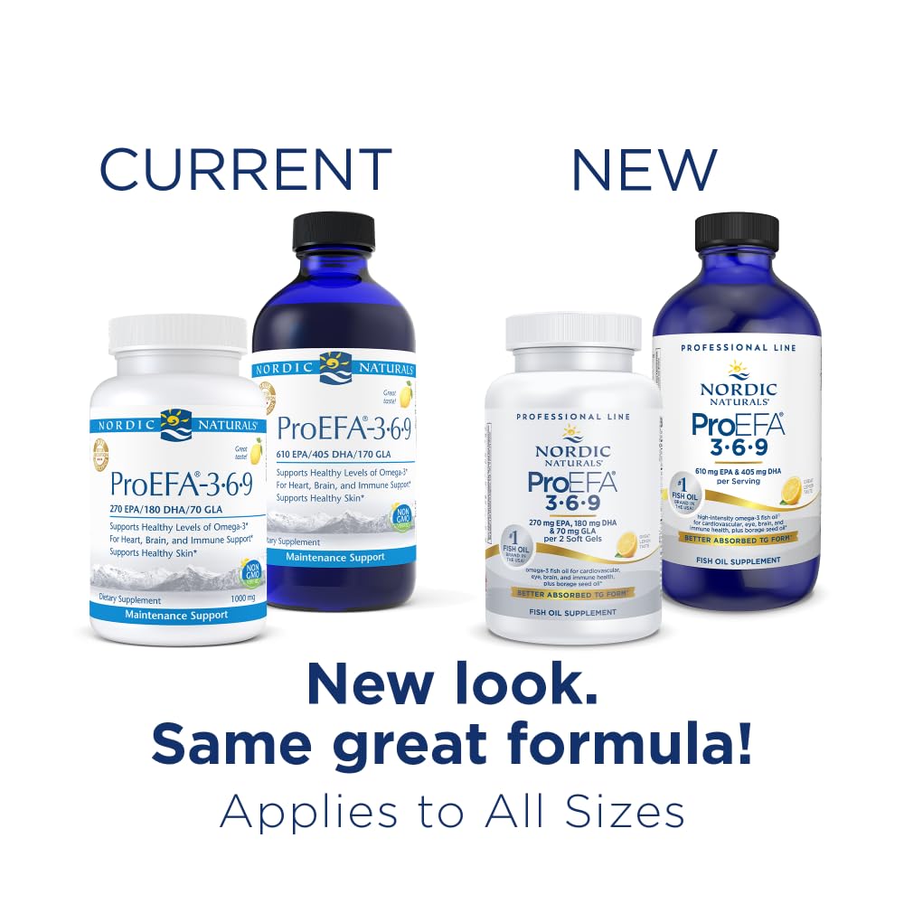 Nordic Naturals ProEFA 3-6-9, Lemon Flavor - 90 Soft Gels - 565 mg Omega-3 - EPA & DHA with Added GLA - Healthy Skin, Cognition, & Positive Mood - Non-GMO - 45 Servings Nordic Naturals buy supplements canada