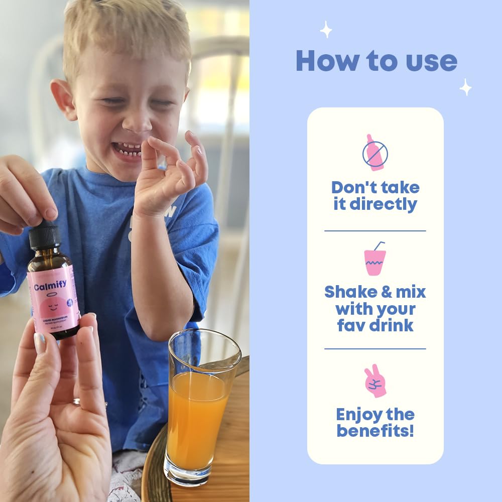 JoySpring Calmify Magnesium Glycinate for Kids | Liquid Magnesium with L-Theanine Supplement | Chamomile Extract & Passion Flower Extract JoySpring buy supplements canada