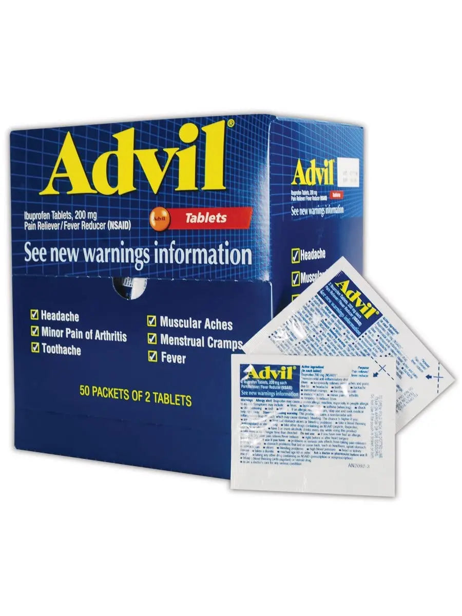 Advil WL0151-50 Ibuprofen Pain Relief Tablet, 200mg, Standard, Blue/Red (Pack of 50) Advil buy supplements canada