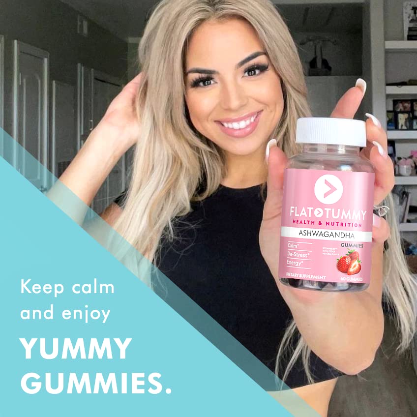 Flat Tummy Tea Ashwagandha Gummies (60 Count) feat. Lemon Balm - Destress,Calm Flat Tummy Tea buy supplements canada