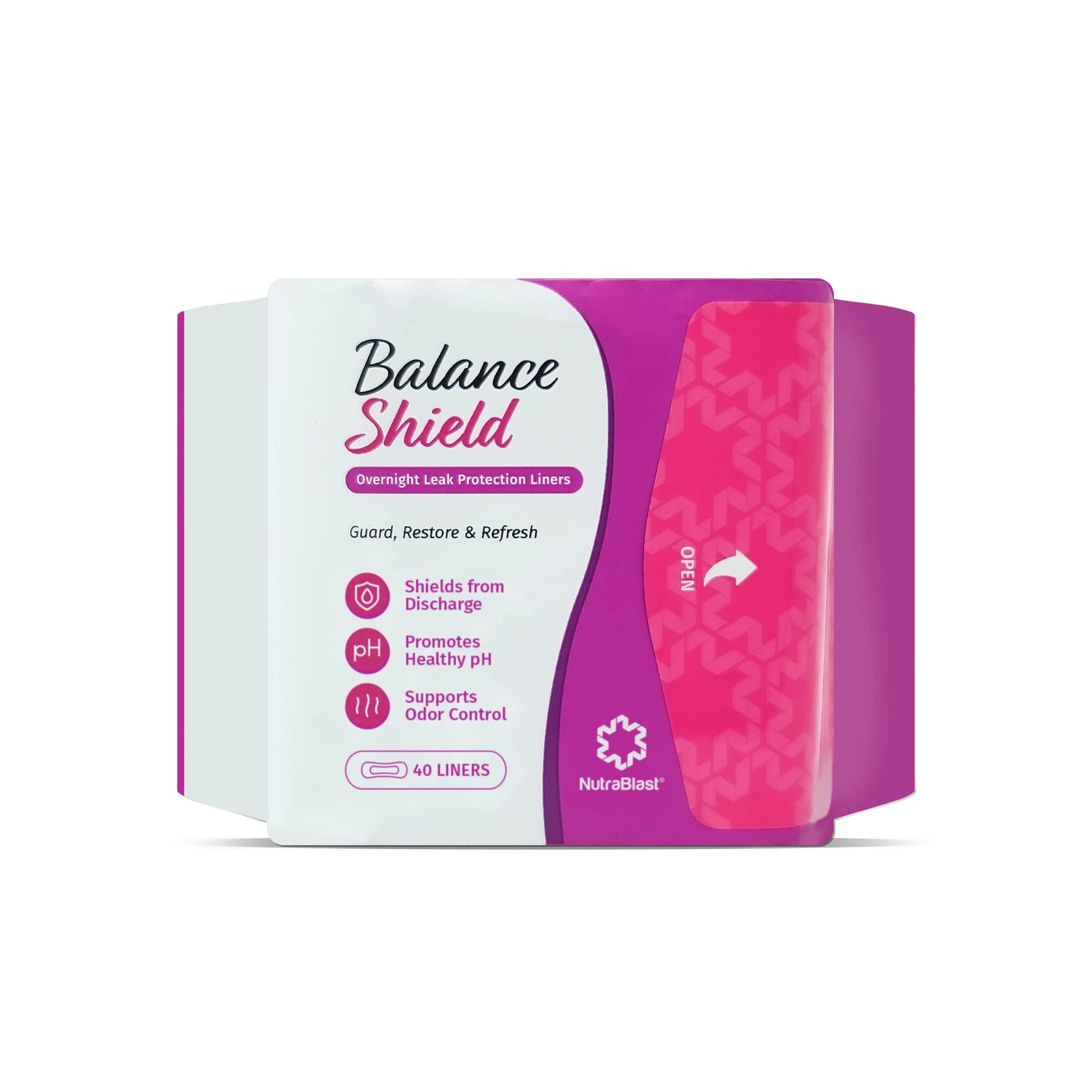 NutraBlast Balance Shield Panty Liners - Discharge & Odor-Proof Layers (180mm, 40-Pack) NutraBlast buy supplements canada