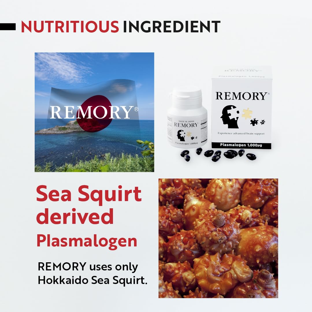 REMORY Plasmalogen Sea Squirt Supplement - Brain Health Supplement - 30 Days Supply REMORY buy supplements canada