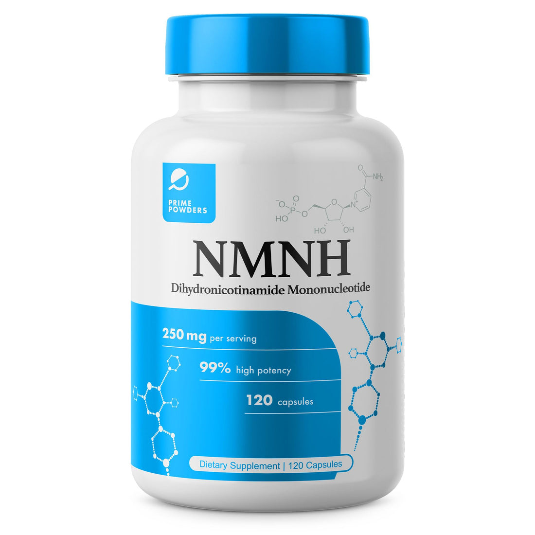 Prime Powders NMNH: Dihydronicotinamide Mononucleotide (120 Capsules) NAD+ Support NR NAD Supplement Prime Powders buy supplements canada