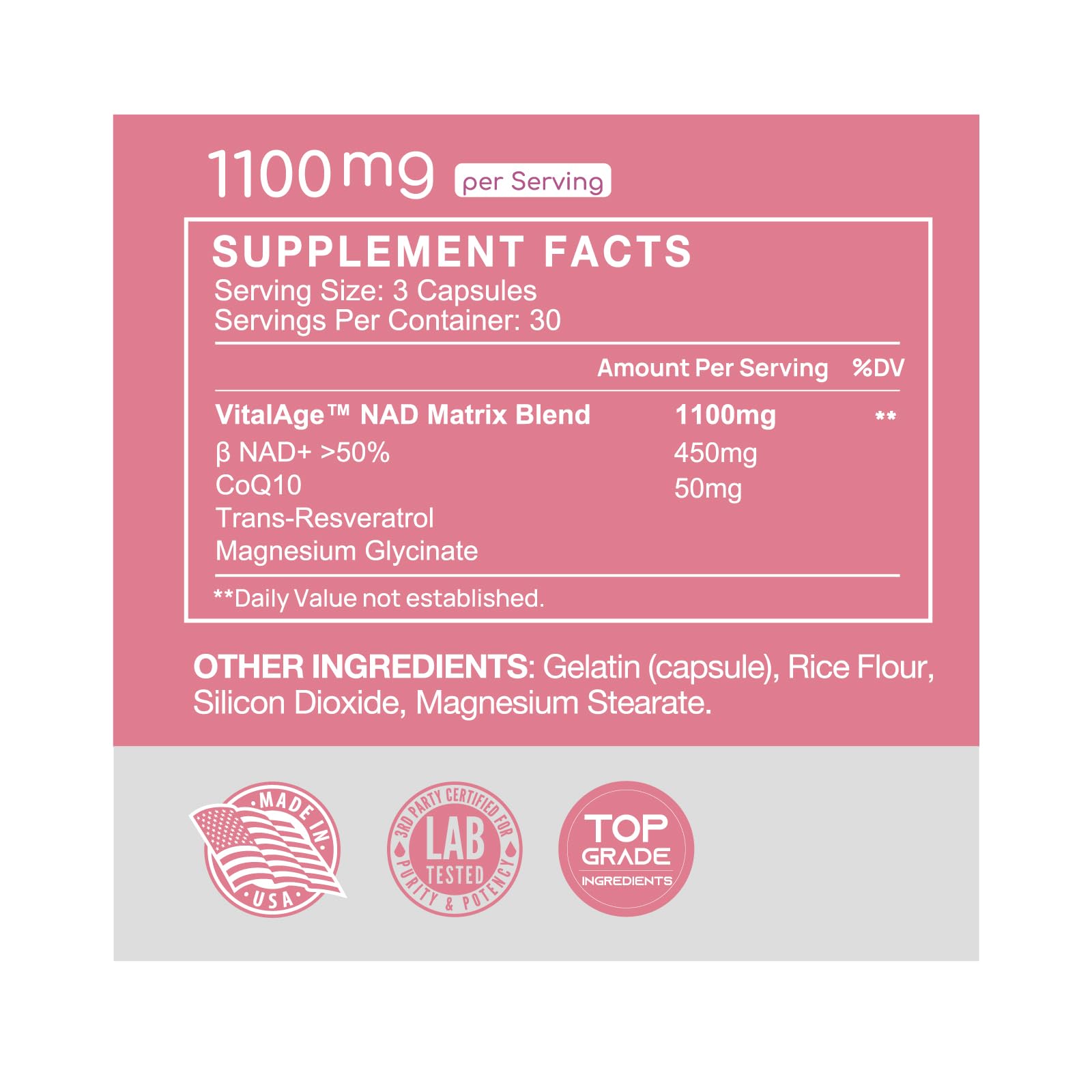 VHC NAD+ Supplement, NMN Alternative Liposomes with CoQ10, Trans-Resveratrol for Women & Men,Support Energy, Anti-Aging,Focus,90 Capsules VHC buy supplements canada
