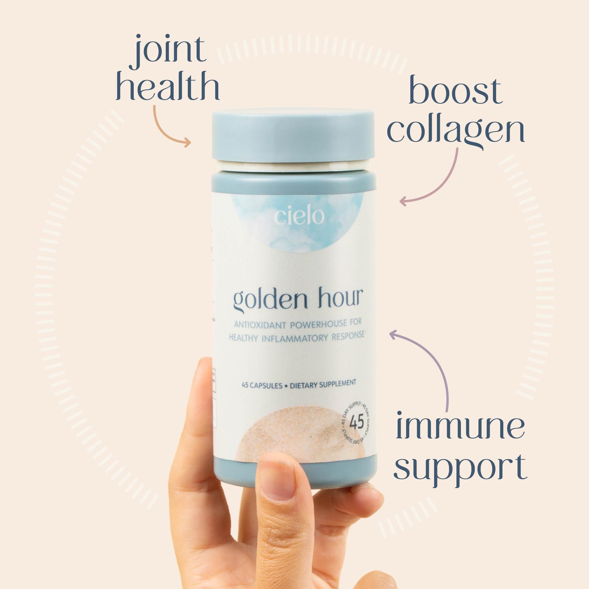 Cielo Golden Hour - Antioxidant Supplement for Healthy Immune System Response - Nutritional Antioxidant Blend for Women and Men (45 Day Supply) Cielo buy supplements canada