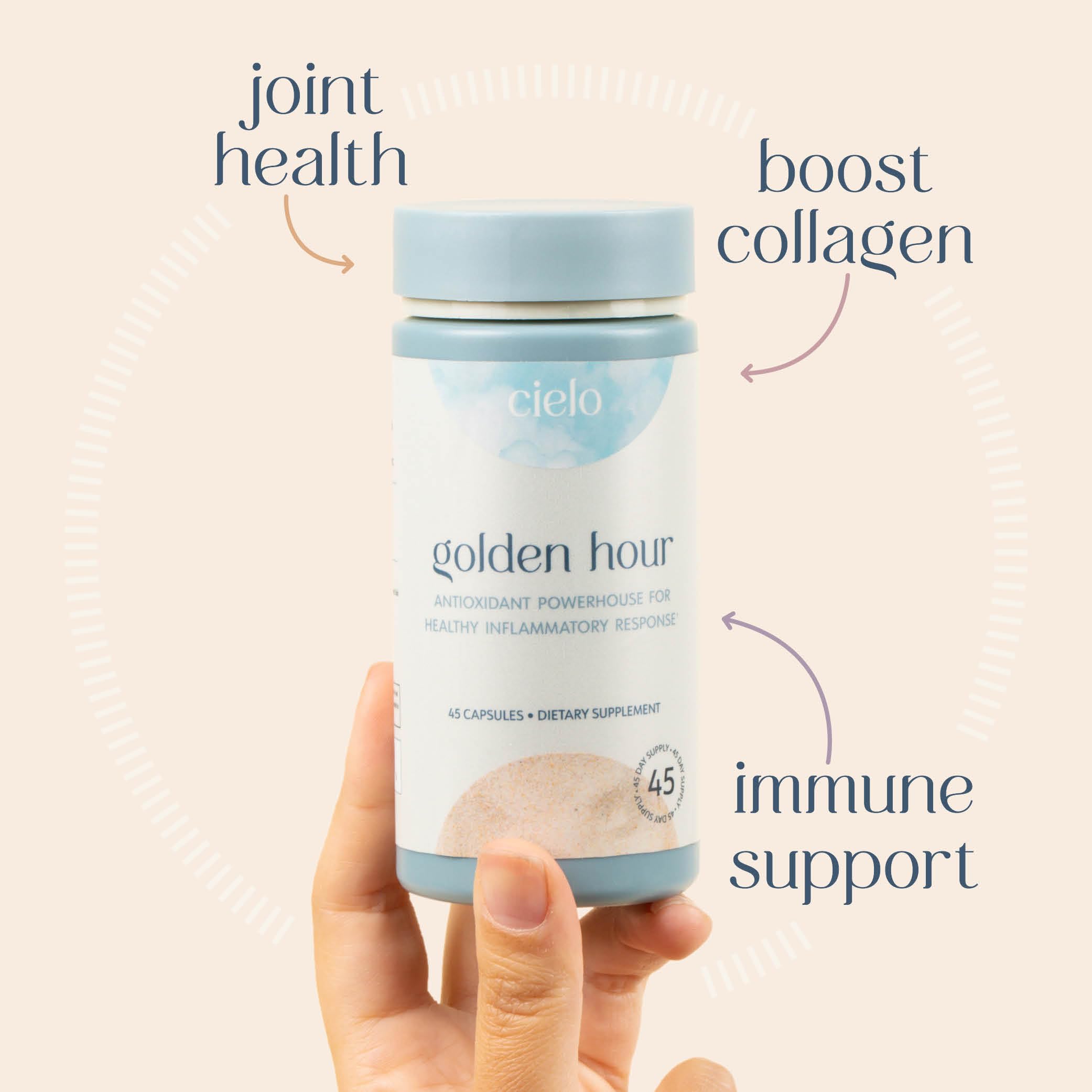 Cielo Golden Hour - Antioxidant Supplement for Healthy Immune System Response - Nutritional Antioxidant Blend for Women and Men (45 Day Supply) Cielo buy supplements canada