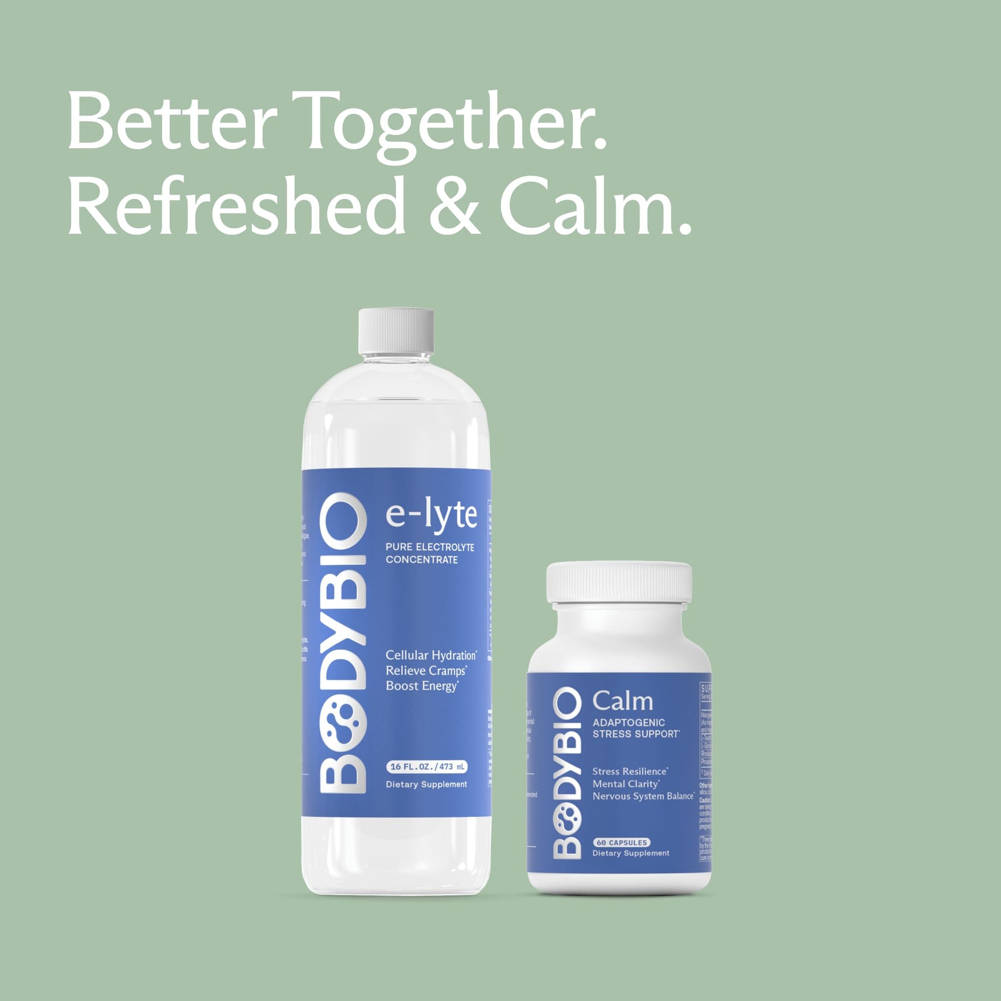 BodyBio Calm - Natural Stress Relief Blend with Rhodiola, Glycine & Phosphatidylserine - Supports Relaxation, Mental Focus & Balanced Cortisol - Non - Drowsy Formula BodyBio buy supplements canada