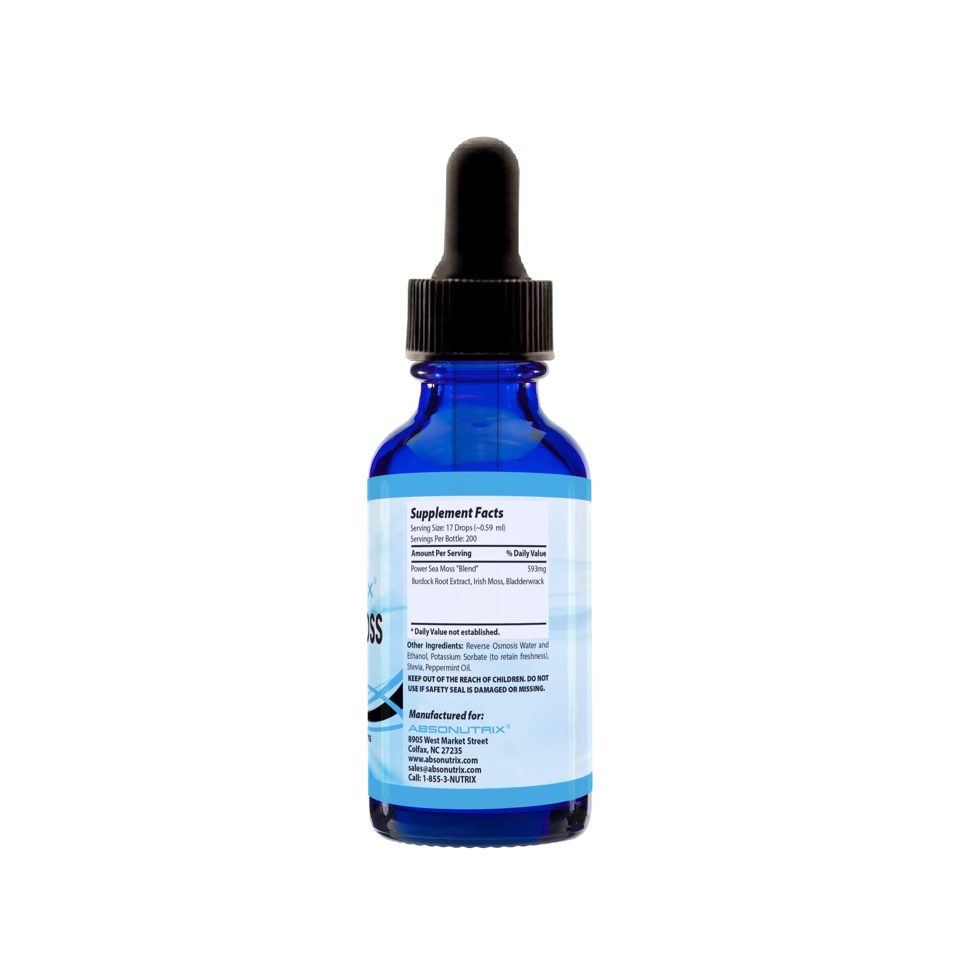 Absonutrix Power Sea Moss with Blend Burdock Root Extract 593mg, 4 Oz Liquid, 200 Servings, Made in USA, Quick Absorption, Quality Potent Ingredients, Third-Party Tested, Non-GMO Absonutrix buy supplements canada