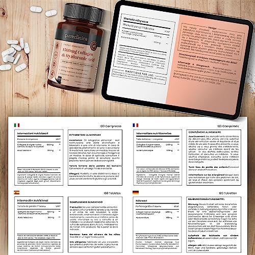 UltraColl Collagen & Hyaluronic Acid 1500mg x 180 Tablets - 6 Months Supply Pureclinica buy supplements canada