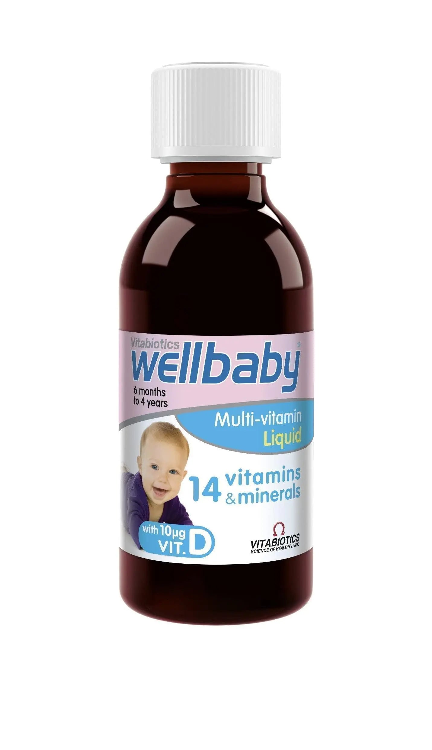 Vitabiotics Wellbaby Multi-Vitamin Liquid - Immune System Multivitamin for Infants and Babies Ages 6 Months to 4 Years - 150mL WELLBABY buy supplements canada