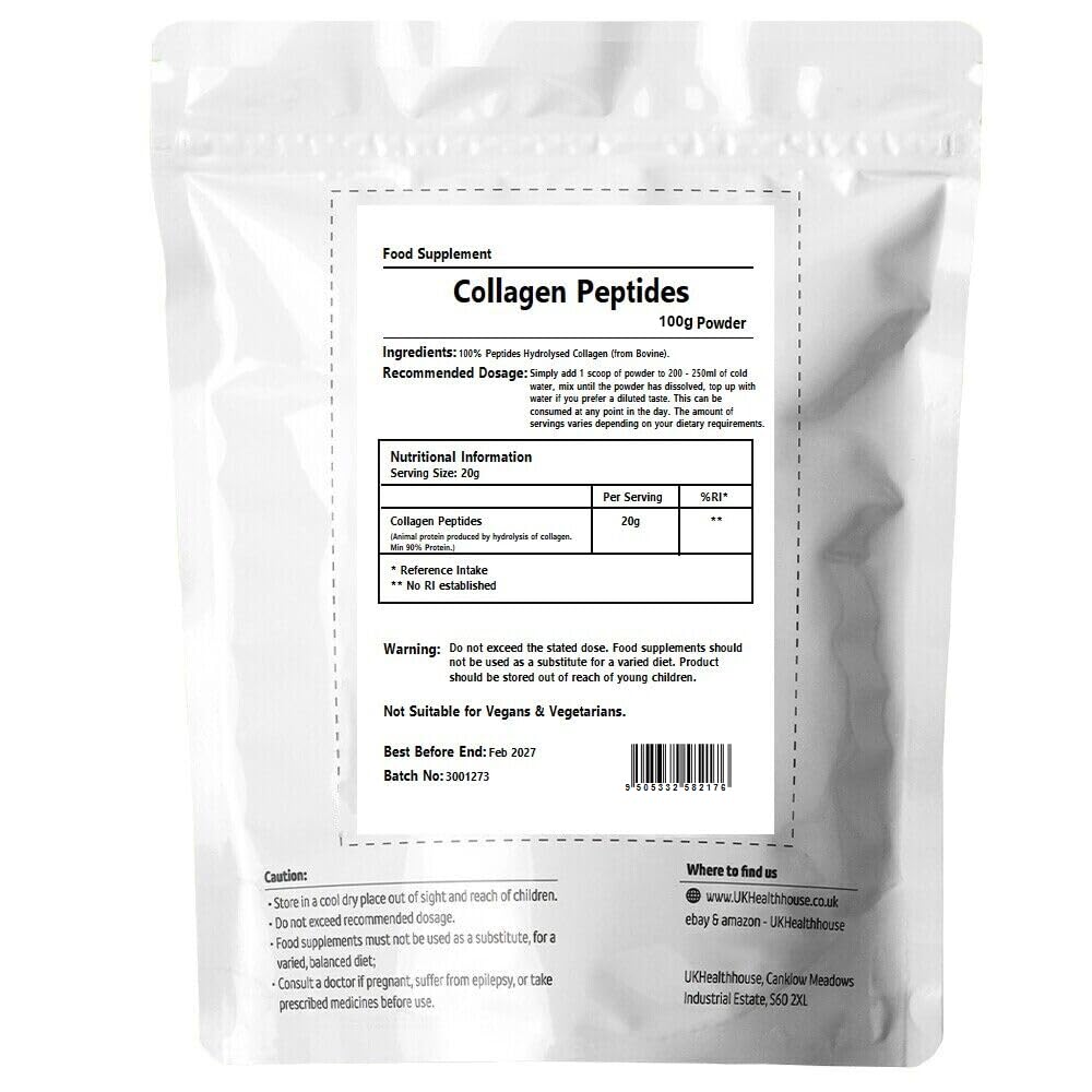 100g UKHealthHouse Collagen Powder, Bovine Collagen Peptides Powder - Collagen Supplements UKHealthHouse buy supplements canada