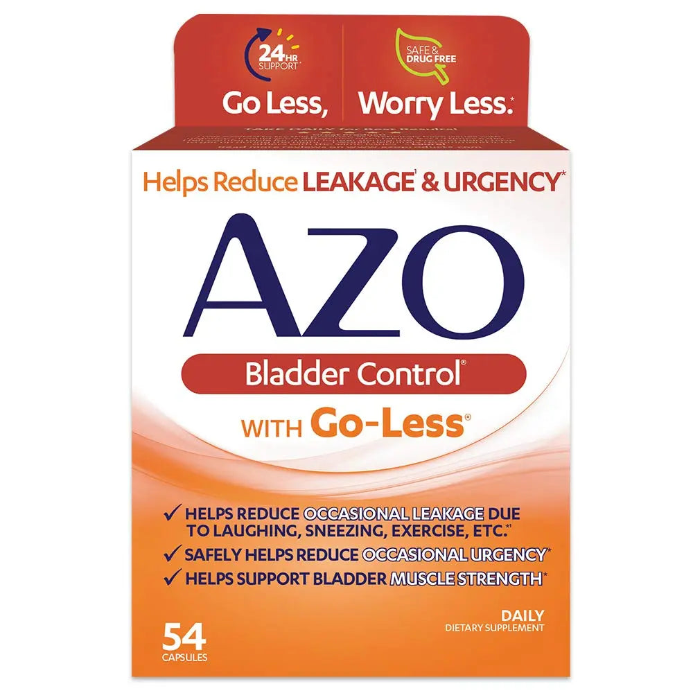 AZO Bladder Control with Go-Less Daily Supplement | Helps Reduce Occasional Urgency & Leakage | 54 Count Cranberry Urinary Tract Health | 100 Softgels AZO buy supplements canada