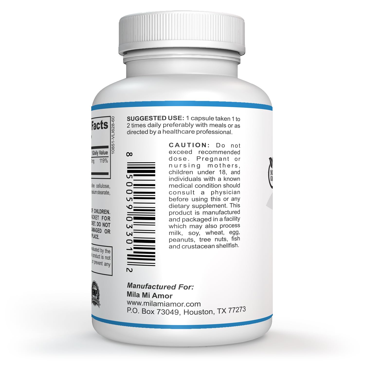 Milamiamor High Potency Magnesium | Whole Body Support | Heart, Nerve and Bone Milamiamor buy supplements canada