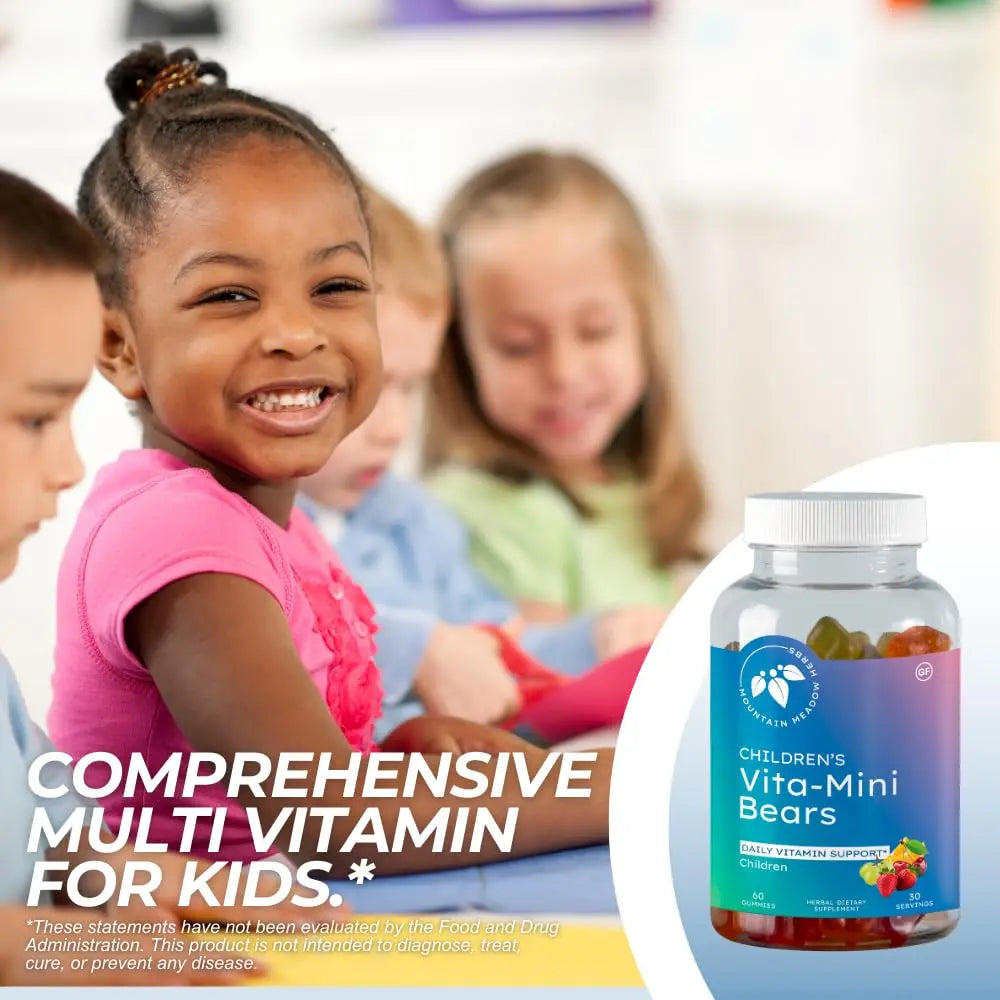 Mountain Meadow Herbs Vita-Mini Bears for Children | Multivitamin with Biotin, Folic & Pantothenic Acid, Iodin, Zinc | Mountain Meadow Herbs buy supplements canada