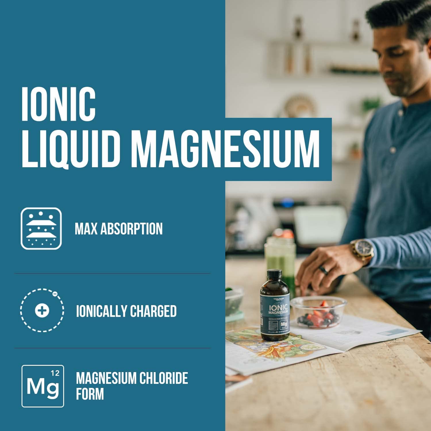 Liquid Magnesium | 8 oz - Ionic Magnesium Chloride, Highest & Fastest Absorption - Calm Mood, Sleep, Muscle Cramps & Spasms, Natural Laxative – Vegan, Glass Bottle (96 Servings) Triquetra Health buy supplements canada