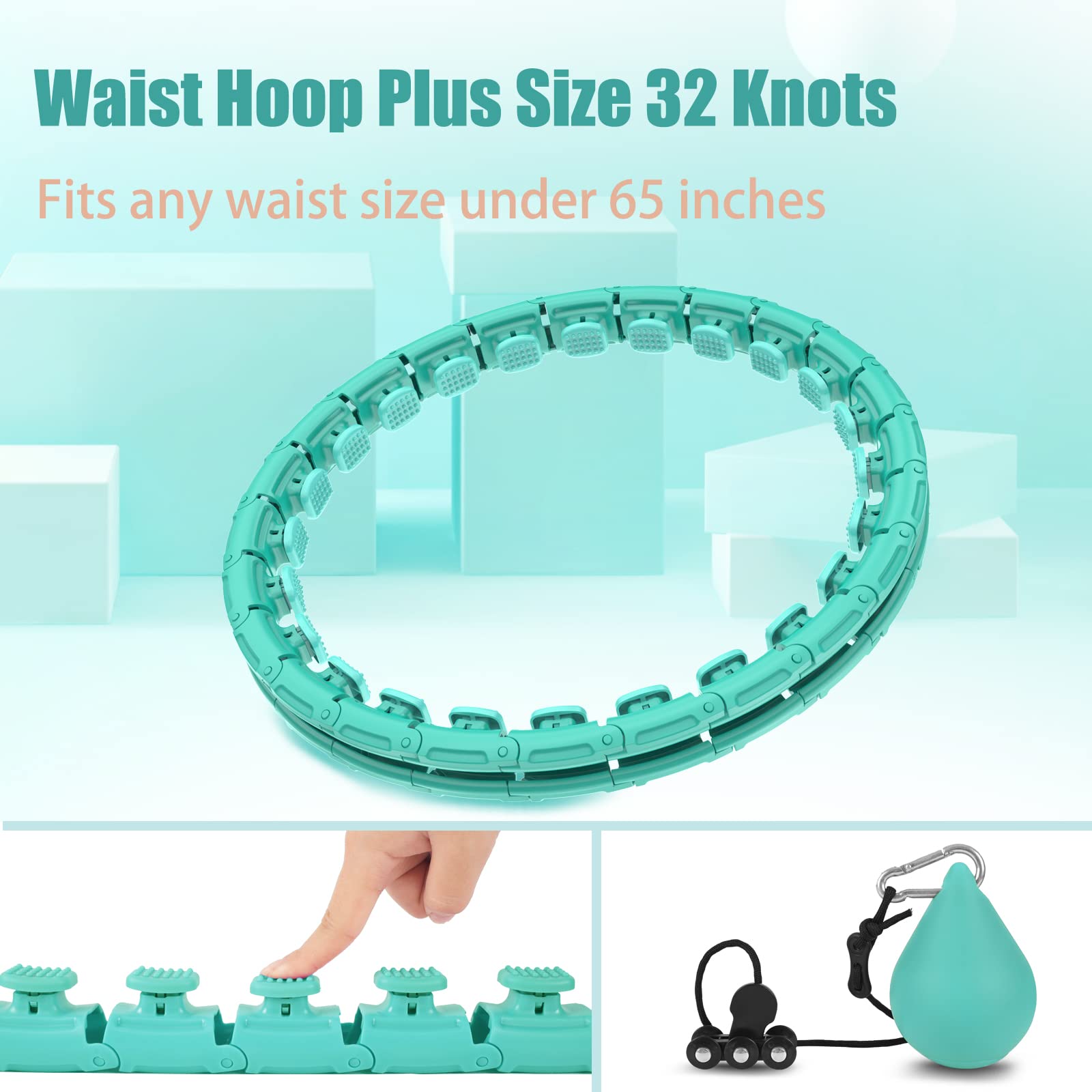 OurStarry 32 Knots Weighted Workout Hoop Plus Size, Smart Waist Exercise Ring OurStarry buy supplements canada