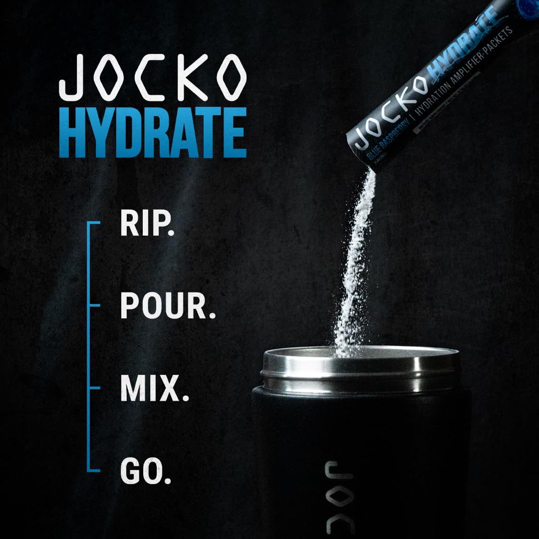 Jocko Fuel Hydrate Electrolytes Powder Packets Low Sugar - Hydration Amplifier Packets for Recovery, Dehydration, & Exercise - with Vitamins B6, B12 & C Jocko Fuel buy supplements canada
