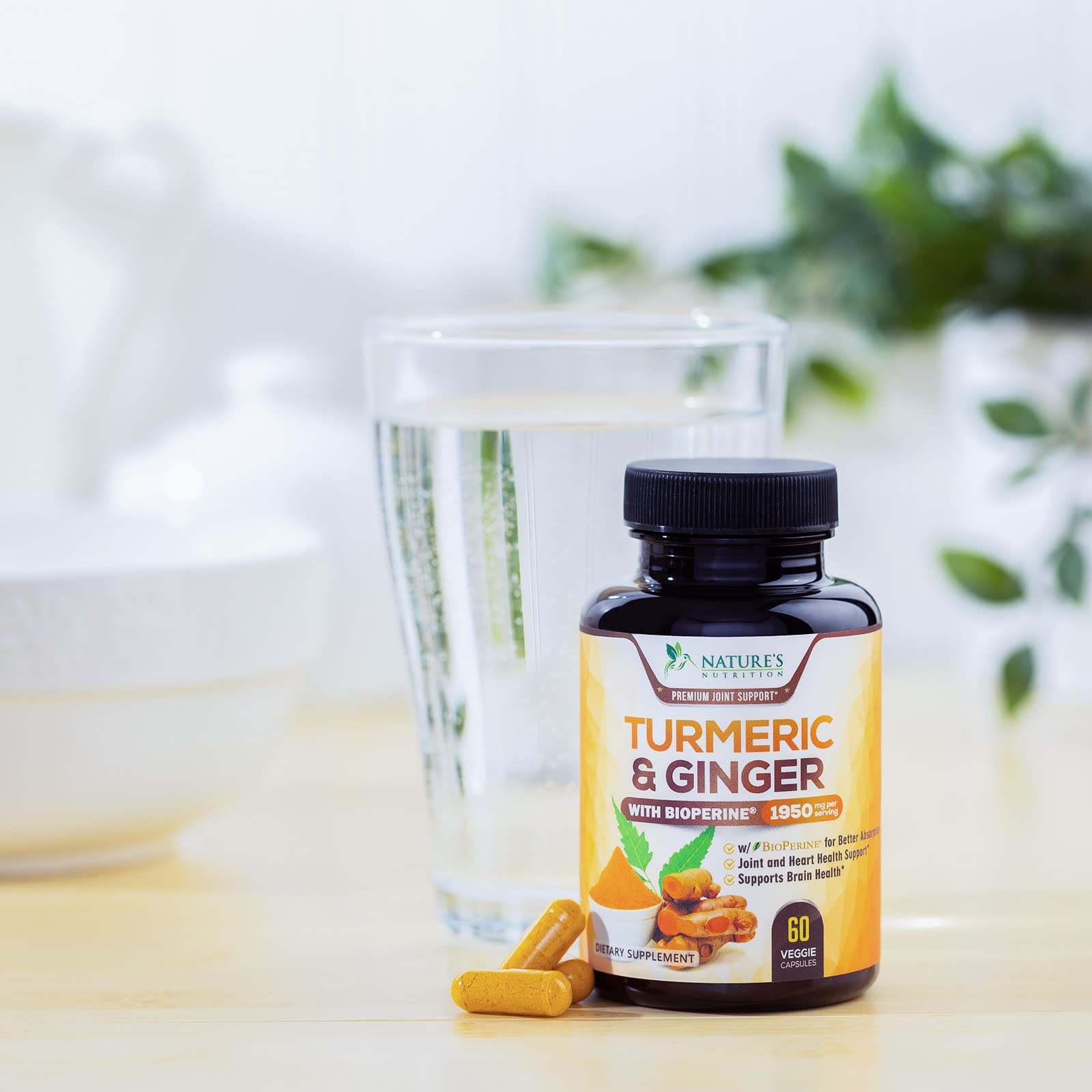Turmeric Curcumin with BioPerine & Ginger 95% Standardized Curcuminoids Nature's Nutrition buy supplements canada