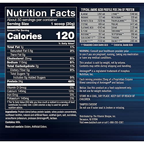 BODYTECH Whey Tech Pro24 Powder Vanilla Ice Cream (2 lbs/30 Servings) BODYTECH buy supplements canada