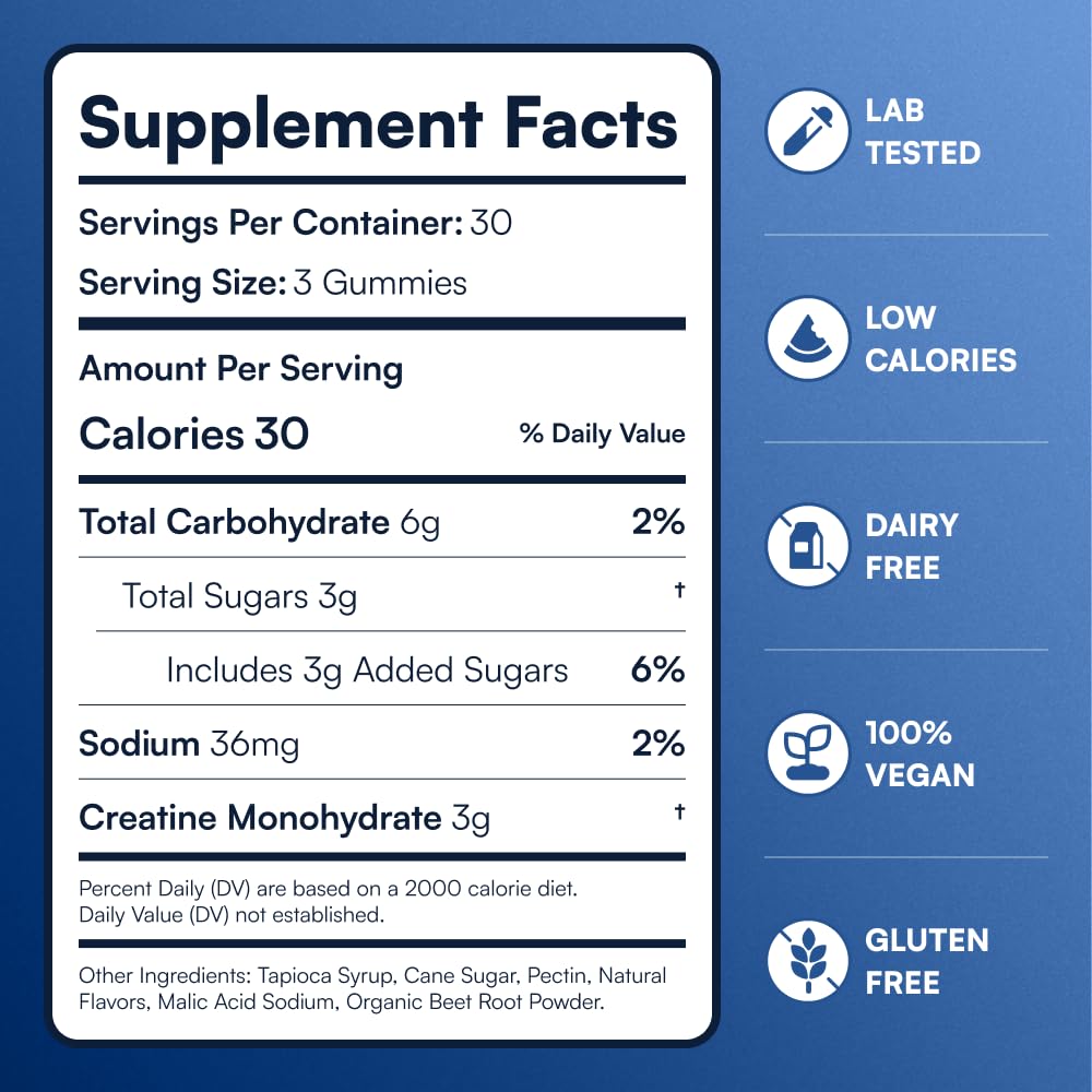 Creatine Monohydrate Gummies - Supports Muscle Growth, Recovery & Brain Function - Convenient & Easy to Take - Great Tasting Watermelon Flavor OMNI Creatine buy supplements canada