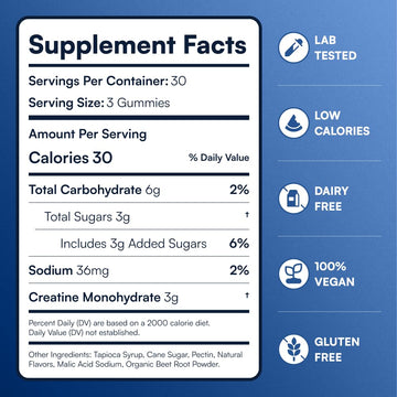 Creatine Monohydrate Gummies - Supports Muscle Growth, Recovery & Brain Function - Convenient & Easy to Take - Great Tasting Watermelon Flavor OMNI Creatine buy supplements canada