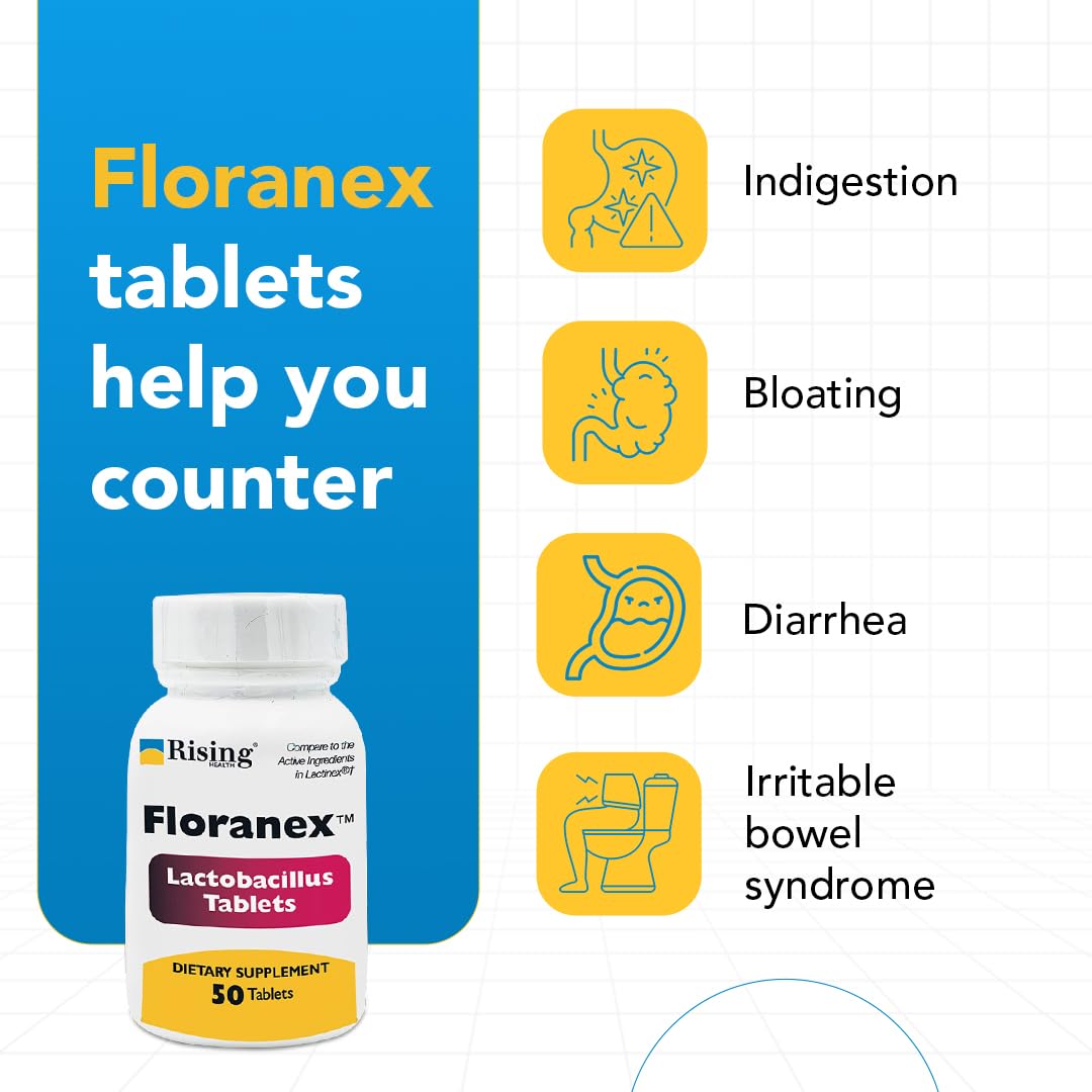 Rising Health - Floranex Tablets - Lactobacillus Probiotic Dietary Supplements - 50 Tablets Rising buy supplements canada