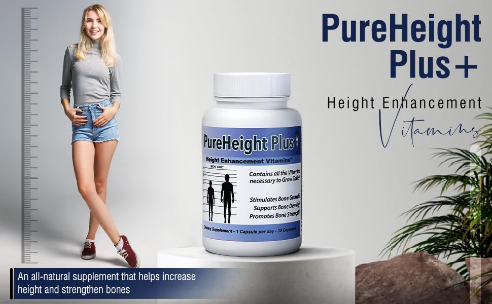 Height Growth Vitamins Grow Taller - Increase Bone Strength Bone Density Bone Growth PURE BIOTECHNOLOGIES buy supplements canada