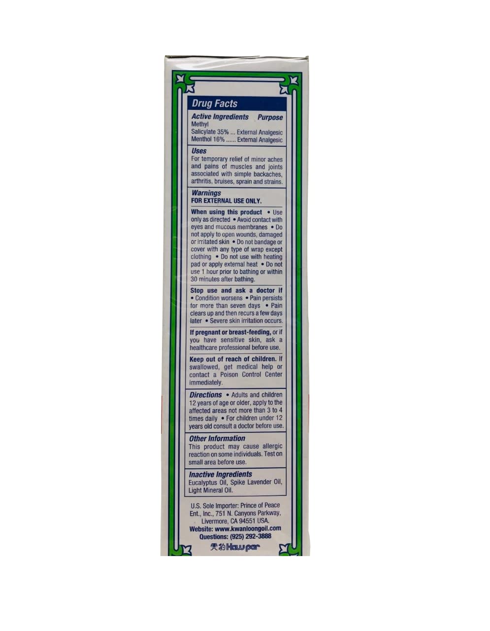 Kwan Loong Oil Pain Relief - Family Size 57ml ENLLY buy supplements canada
