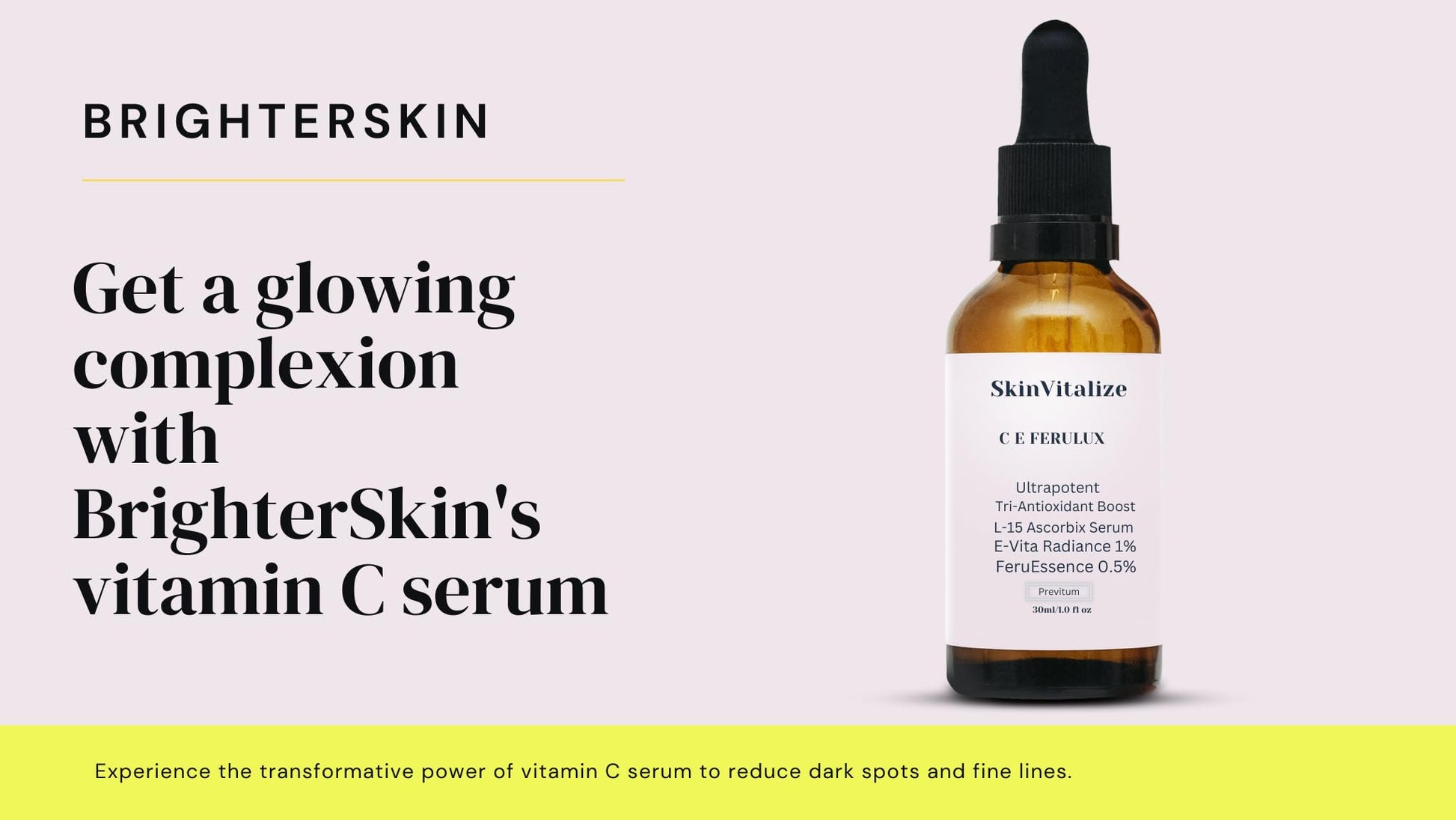 SkinVitalize C E ferulux Vitamin C Serum - 30ml: Advanced Formula for Fighting with Wrinkles Msupps.com buy supplements canada