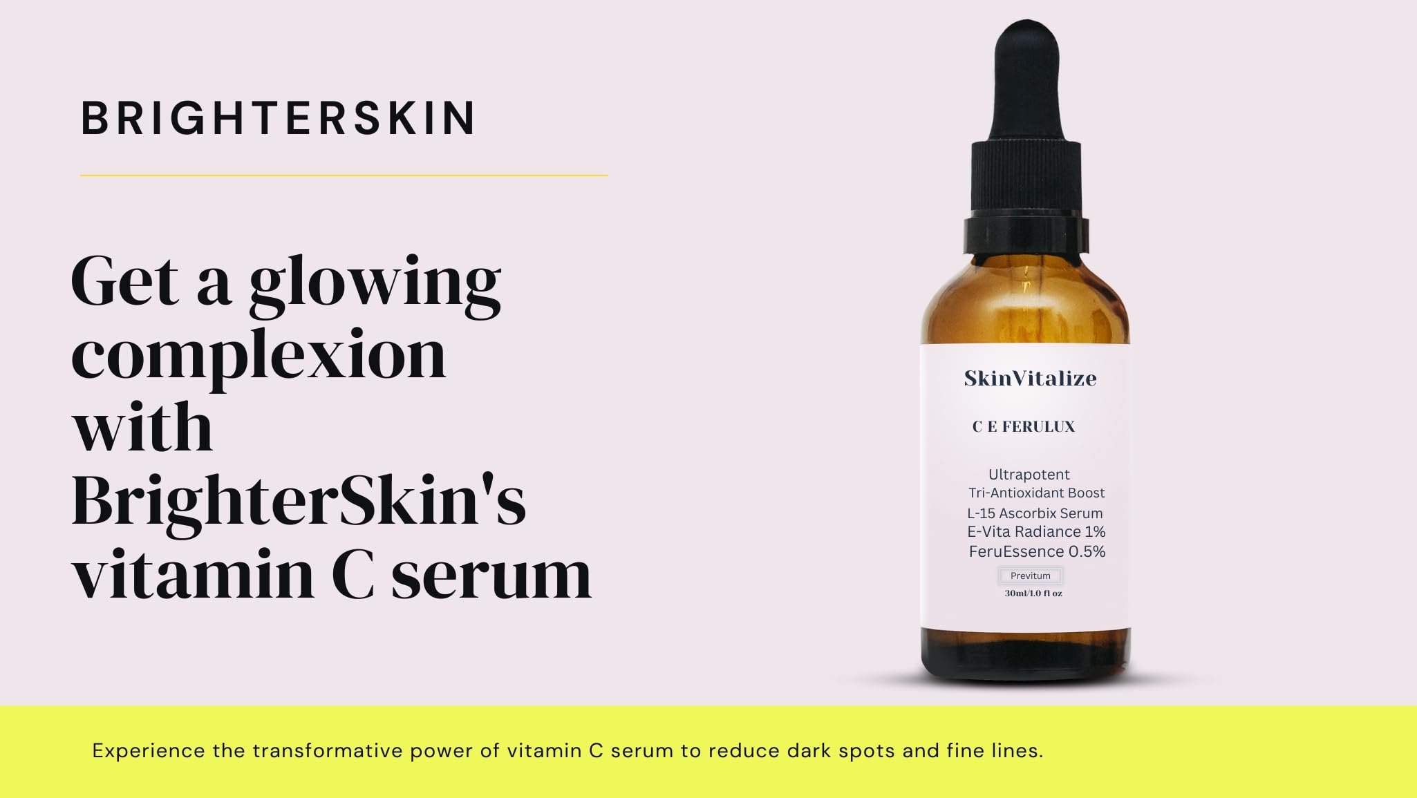 SkinVitalize C E ferulux Vitamin C Serum - 30ml: Advanced Formula for Fighting with Wrinkles Msupps.com buy supplements canada