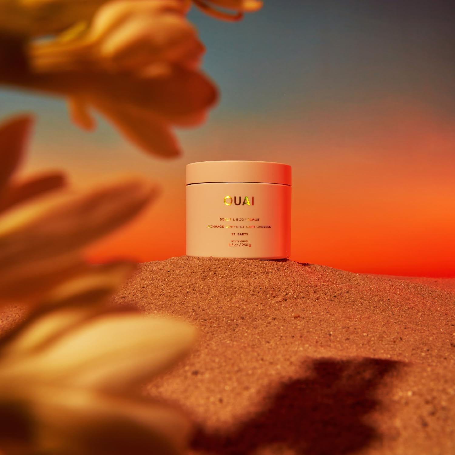 OUAI Scalp & Body Scrub, St. Barts - Exfoliating Body Scrub with Sugar & Coconut Oil Blend for Smooth, Moisturized Skin - Gentle Scalp Exfoliator for Removing Product Build Up (8.8 Oz) OUAI buy supplements canada