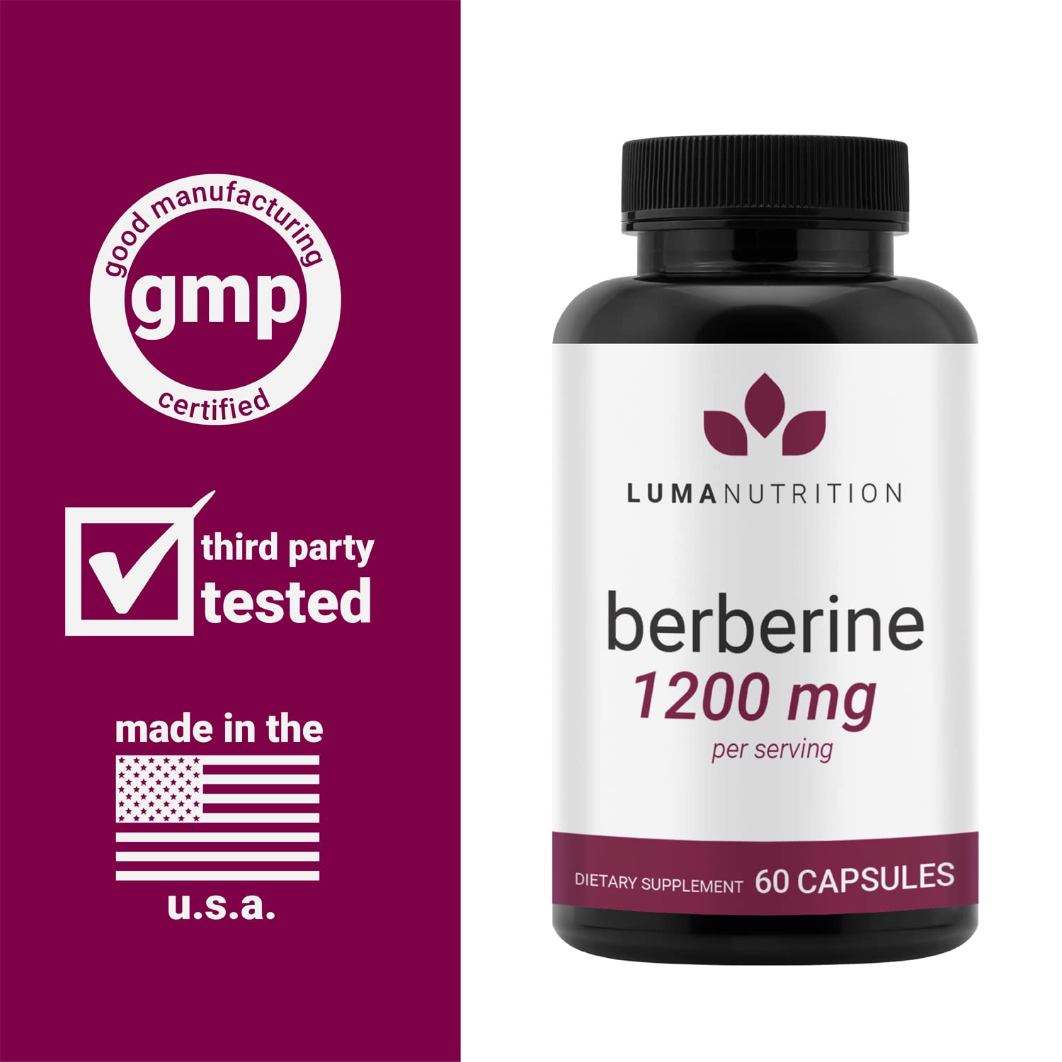 Luma Nutrition Berberine Supplement - Berberine 1200mg Per Serving - Berberine HCI Luma Nutrition buy supplements canada