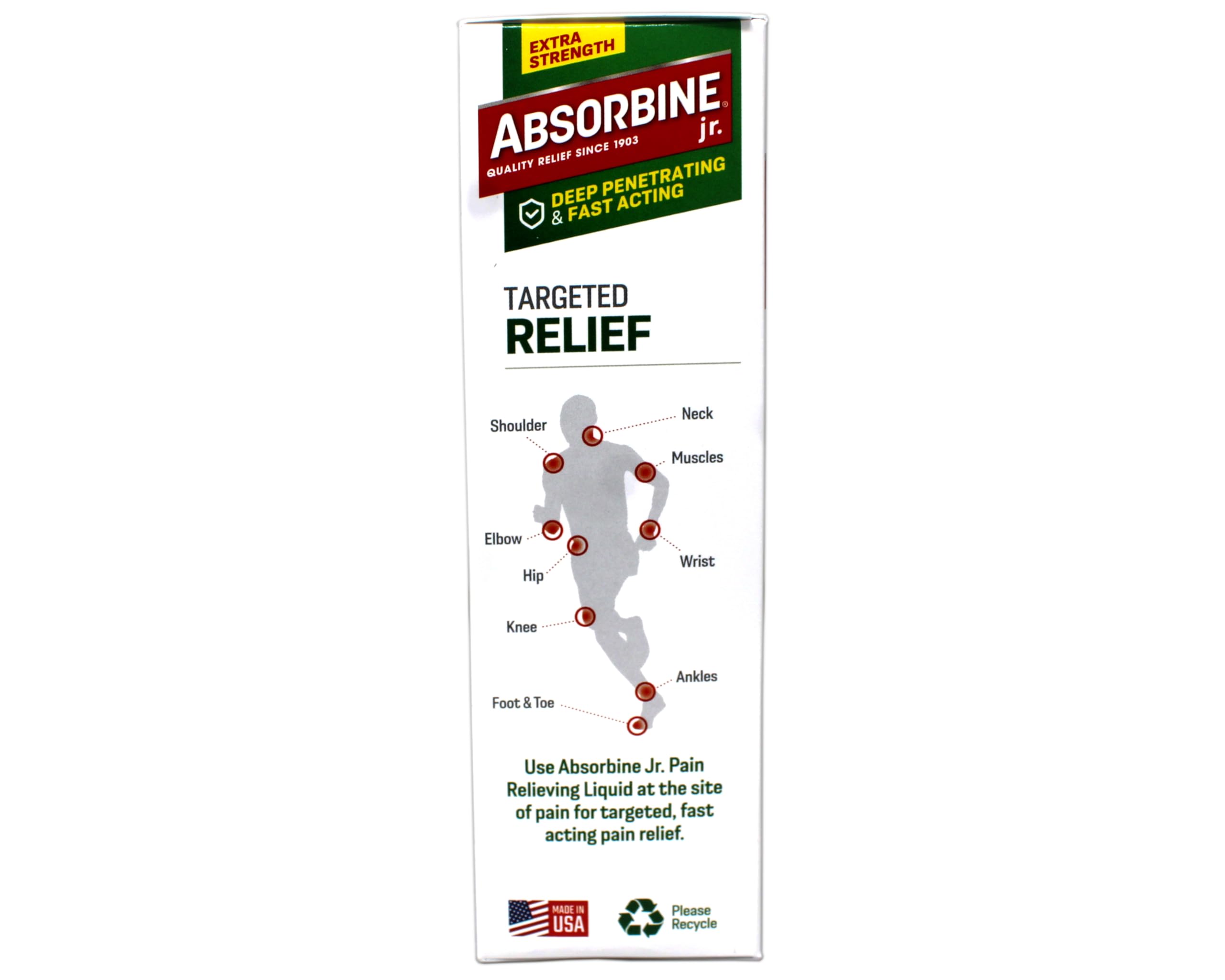ABSORBINE JR. Extra Strength Pain Relieving Liquid, for Muscle, Joints, Arthritis Pain, with No-Mess Applicator, 4 Oz (Pack of 3) ABSORBINE JR. buy supplements canada