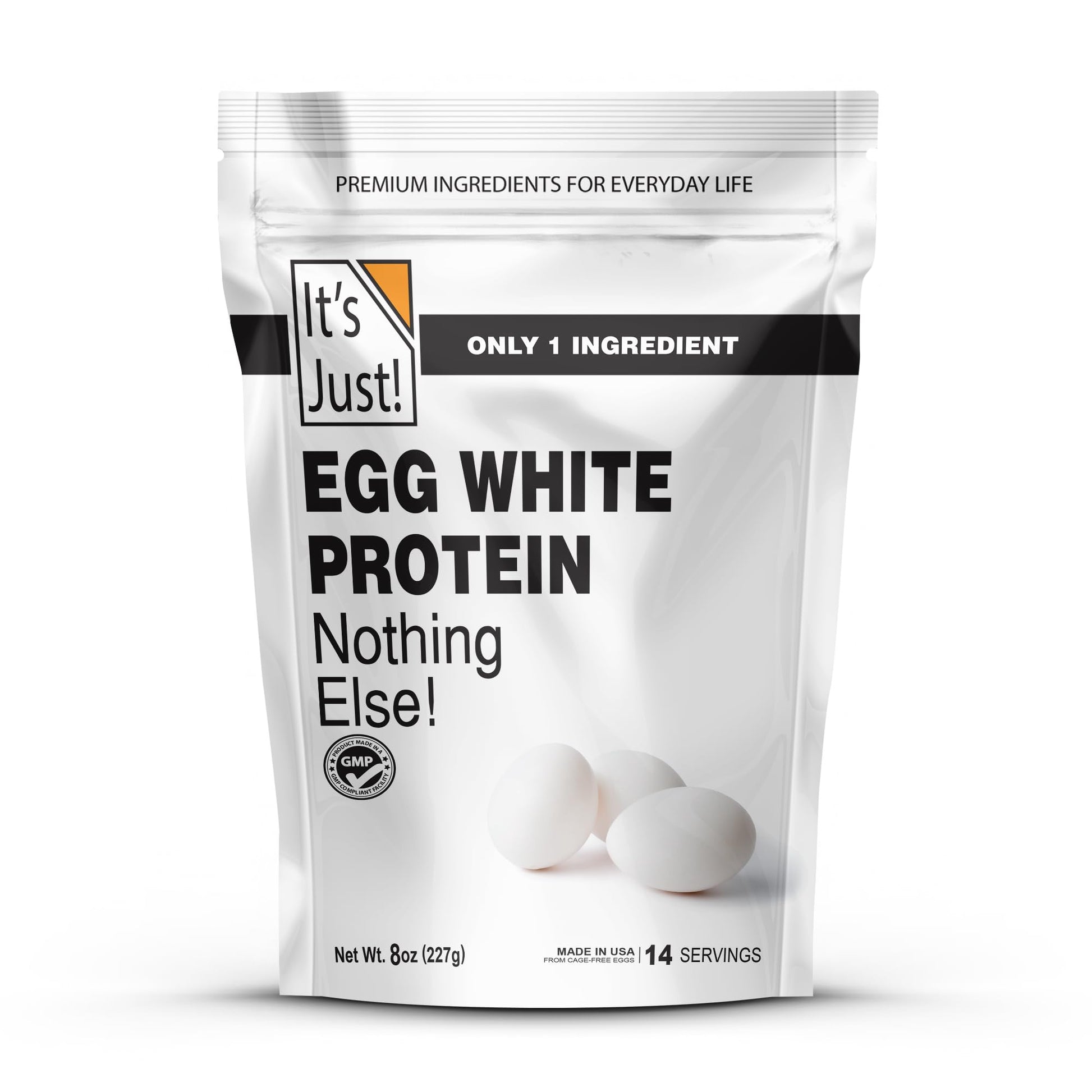 It's Just! - Egg White Protein Powder, Made in USA from Cage-Free Eggs, Dried Egg Whites (Unflavored, 8oz) It's Just! buy supplements canada