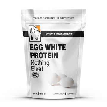 It's Just! - Egg White Protein Powder, Made in USA from Cage-Free Eggs, Dried Egg Whites (Unflavored, 8oz) It's Just! buy supplements canada