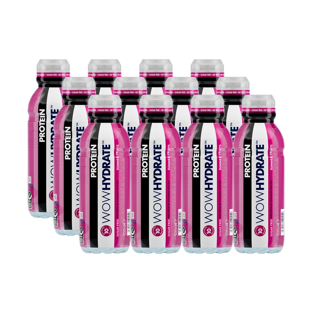 WOW HYDRATE Protein Water, Summer Fruits Flavour Protein Drink, Natural Flavourings, Healthy Hydration WOW HYDRATE buy supplements canada