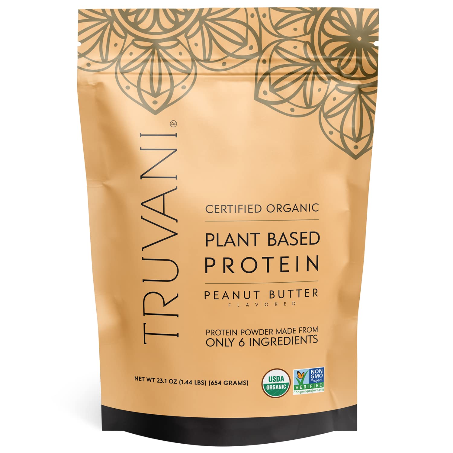 Truvani Organic Vegan Protein Powder Peanut Butter - 20g of Plant Based Protein, Powder Truvani buy supplements canada