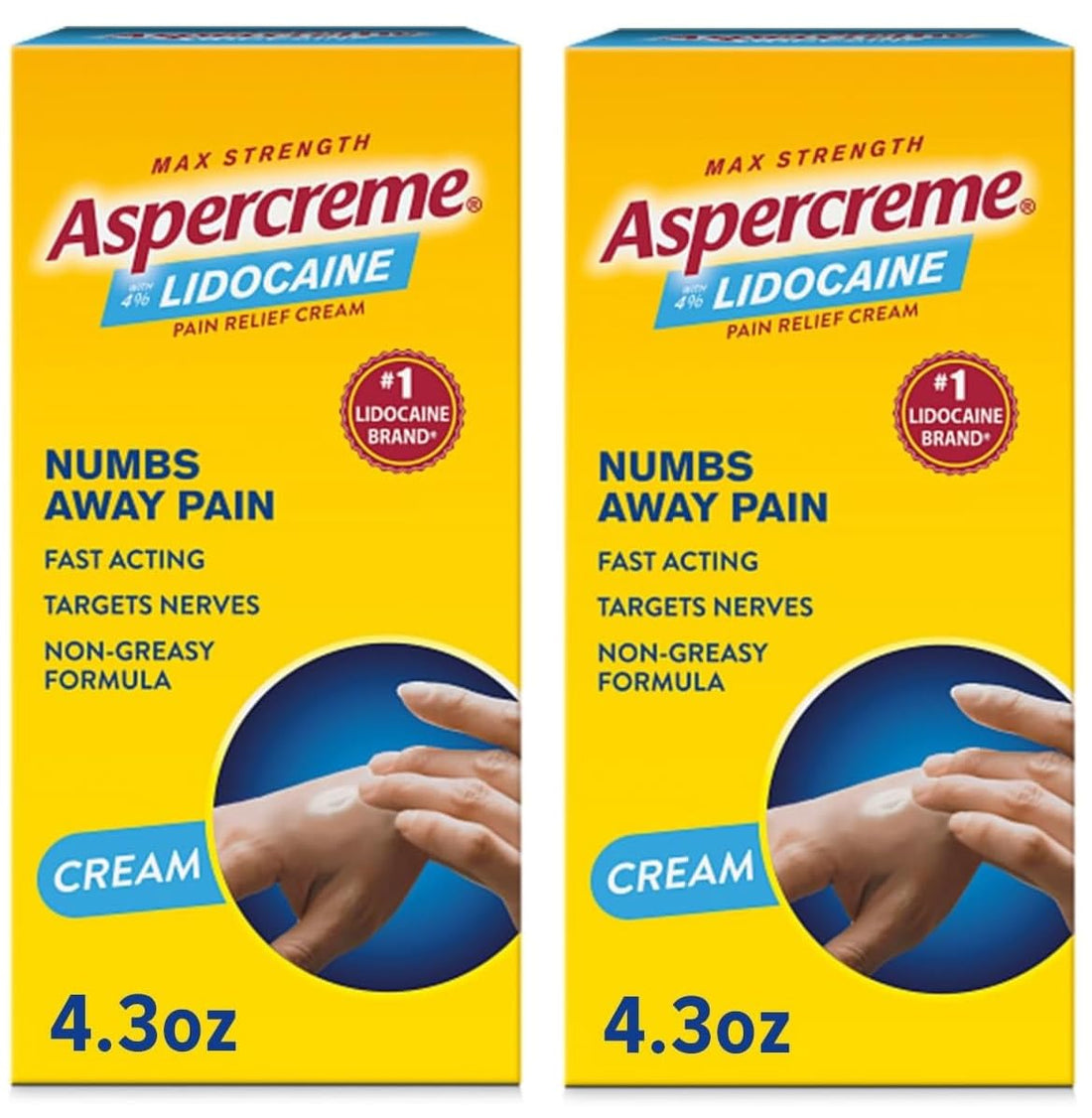 Aspercreme with Lidocaine Maximum Strength Pain Relief Cream, 4.3 Oz (Pack of 2) Aspercreme buy supplements canada
