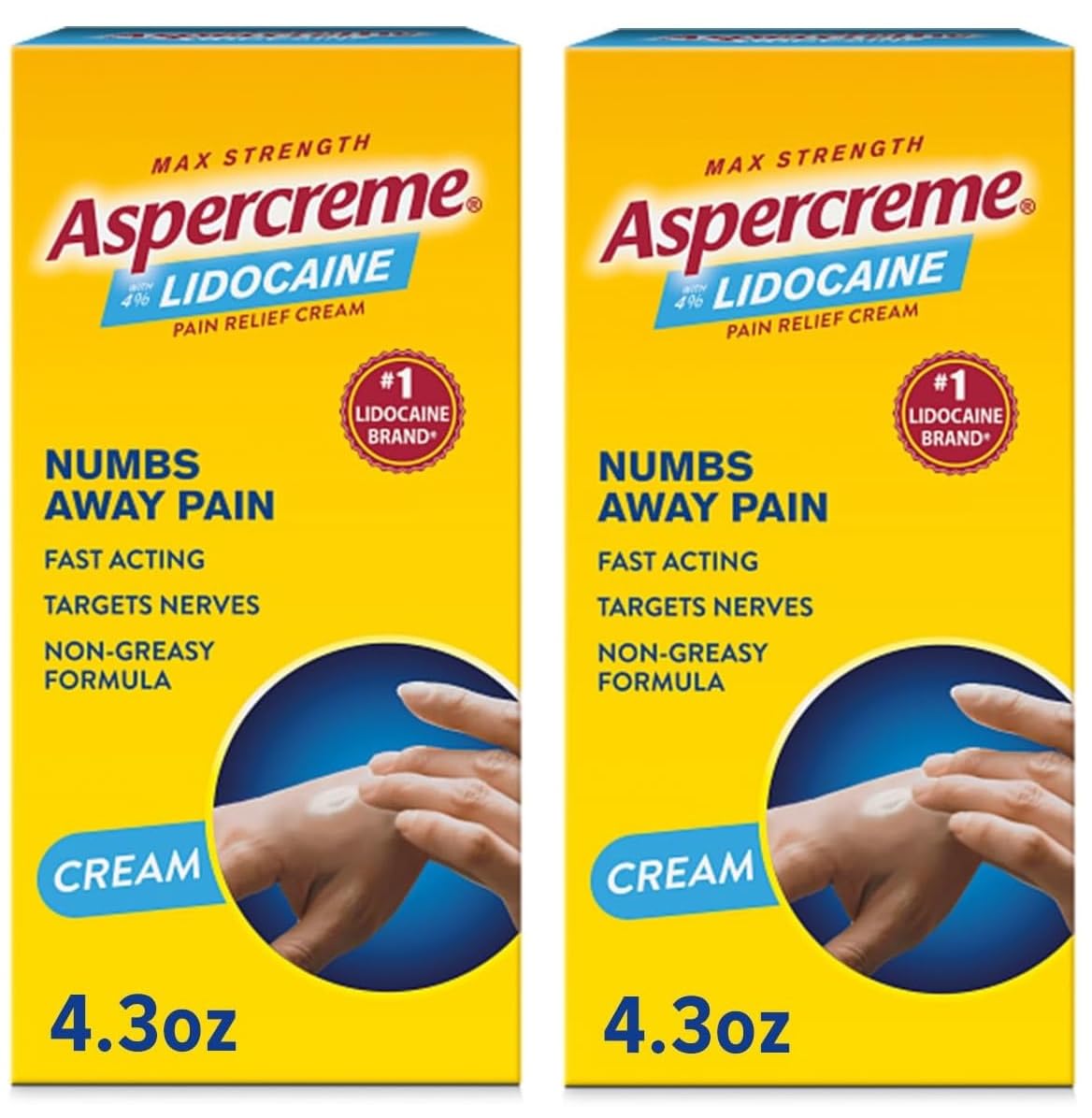 Aspercreme with Lidocaine Maximum Strength Pain Relief Cream, 4.3 Oz (Pack of 2) Aspercreme buy supplements canada