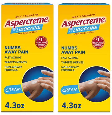Aspercreme with Lidocaine Maximum Strength Pain Relief Cream, 4.3 Oz (Pack of 2) Aspercreme buy supplements canada