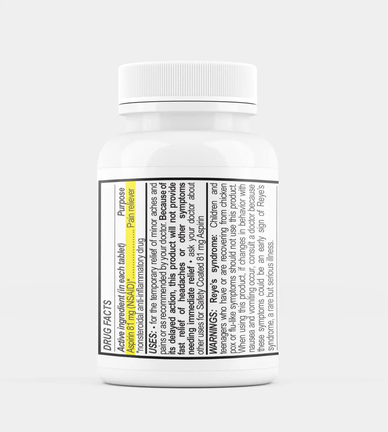 MedPlus Low Dose Aspirin 81 mg - 500 Tablets | Enteric Coated | Pain Reliever for Minor Aches and Pains, Fever Reducer - Made in USA MedPlus buy supplements canada