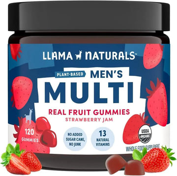 Llama Naturals Multivitamin for Men, Vegan, Organic Gummies with Vitamin D, C and K, Men's Real Fruit Gummy Vitamins Llama Naturals buy supplements canada