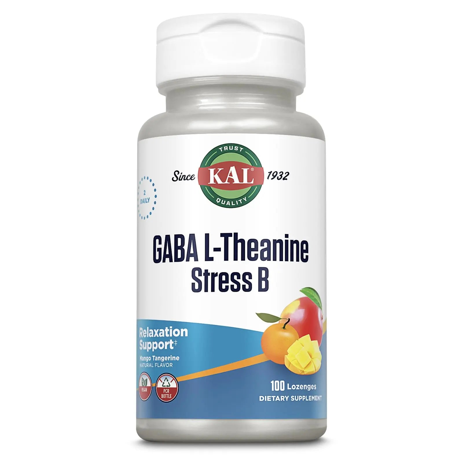 KAL GABA L-Theanine Stress B Lozenge, B Complex Vitamin Supplement, Healthy Relaxation, Mood & Focus Support KAL buy supplements canada
