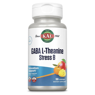 KAL GABA L-Theanine Stress B Lozenge, B Complex Vitamin Supplement, Healthy Relaxation, Mood & Focus Support KAL buy supplements canada