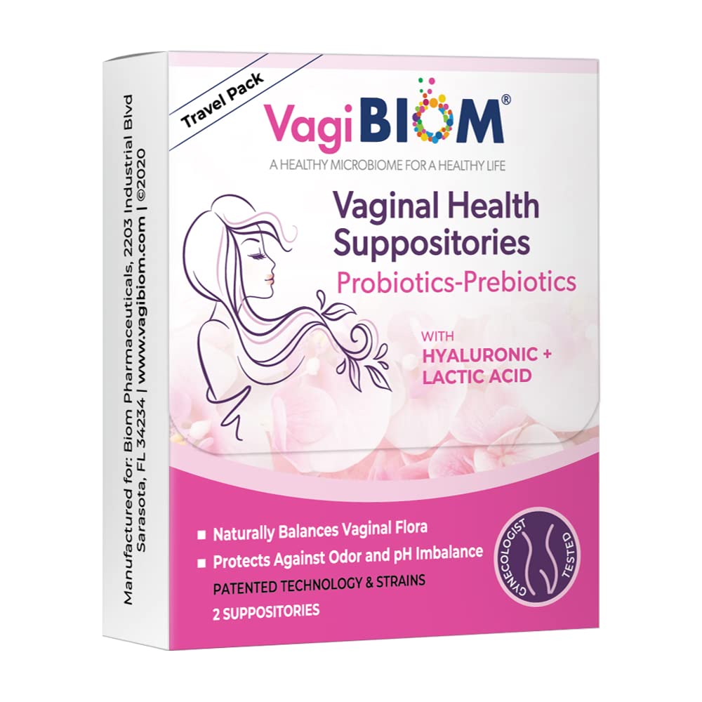 VagiBiom Probioitc Suppository Convenient Travel Pack with 2 Suppositories VagiBiom buy supplements canada