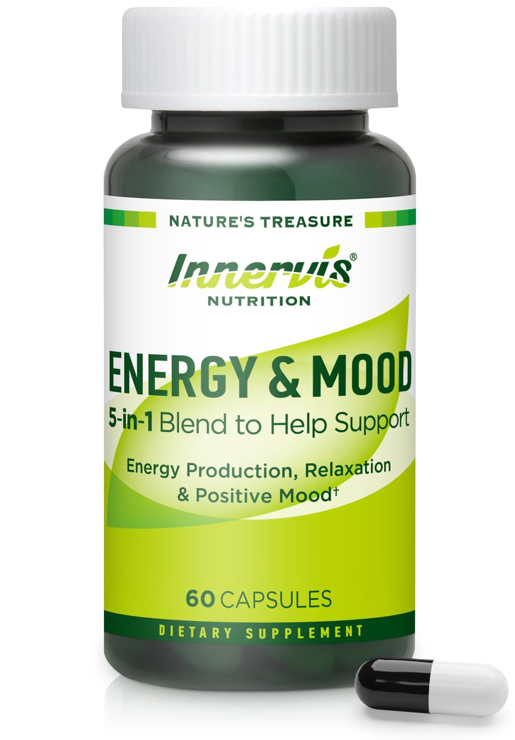 Caffeine Free Natural Energy Boost with Ashwagandha, Maca & Magnesium - Support Stress Relief, Focus & Mood - 60 Capsules by Innervis Nutrition INNERVISNUTRITION buy supplements canada