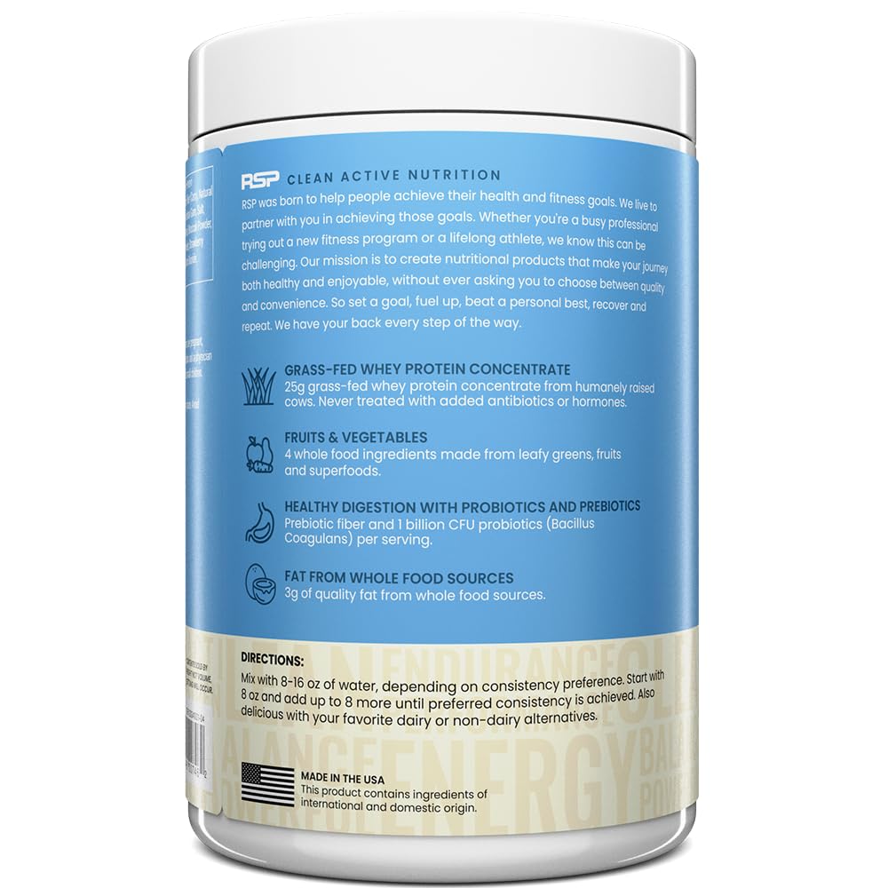TrueFit High Fiber Protein Powder, Grass-Fed Whey Meal Replacement Shake with Prebiotics, Probiotics, & Organic Superfoods, Keto Friendly, Gluten Free RSP NUTRITION buy supplements canada
