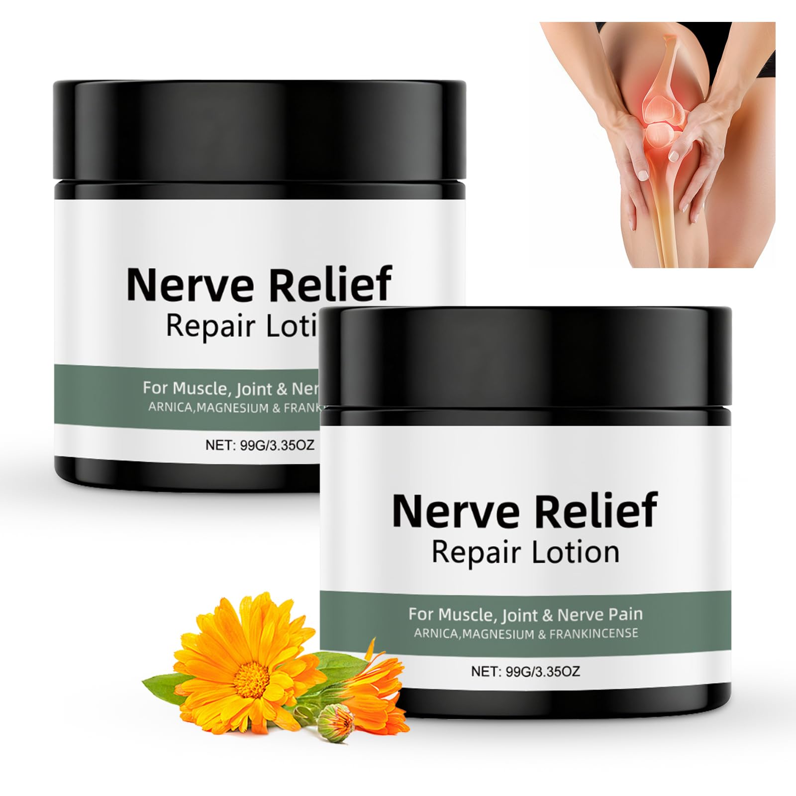Vincofoo 2PC Nerve Relief Repair Lotion Cream, Neuropathy Lotion with Arnica, Deeply Moisturizes Skin, Keep Soft Smooth, Suitable for Muscle, Lumbar, Neck, Hands and Feet Vincofoo buy supplements canada