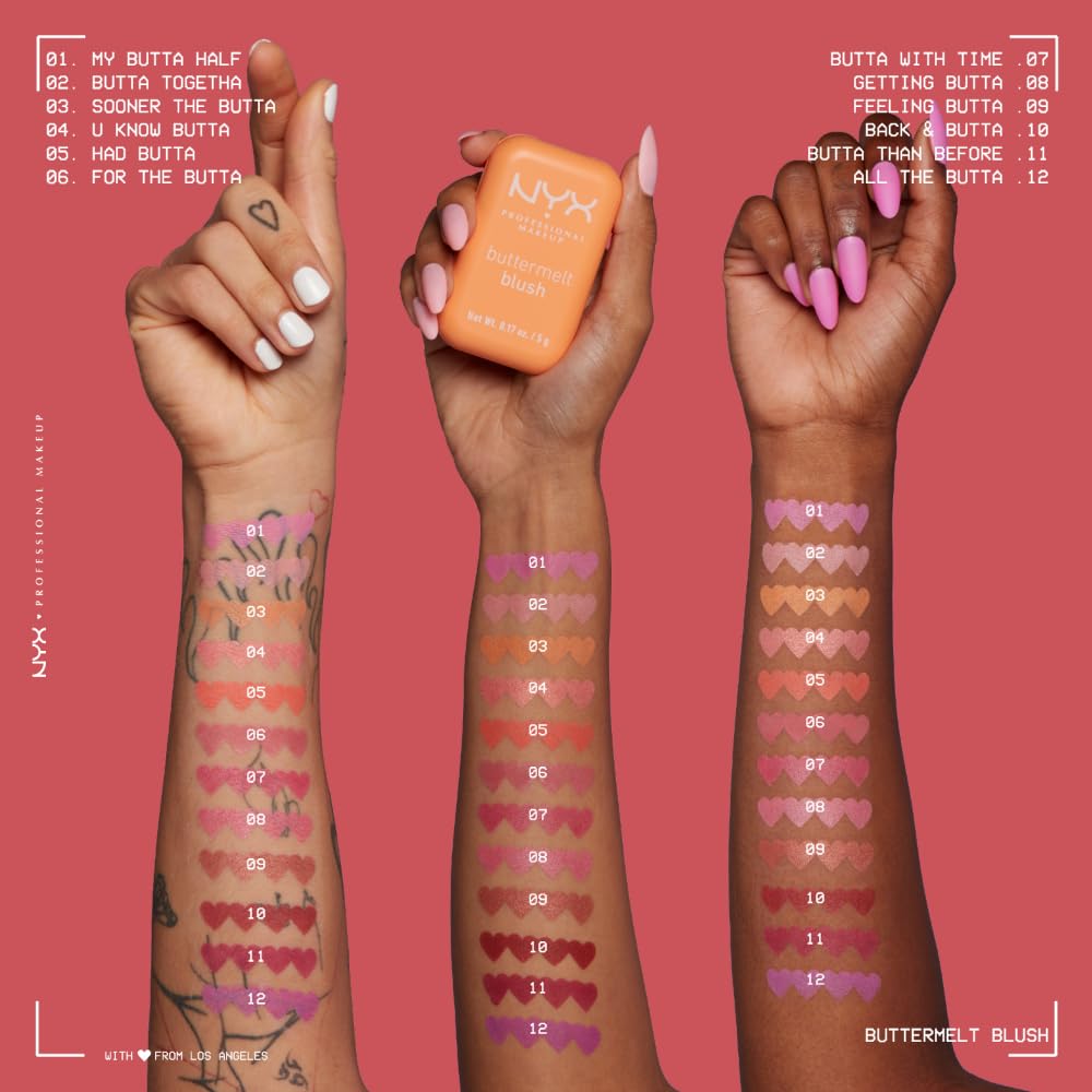 NYX PROFESSIONAL MAKEUP Buttermelt Powder Blush, Fade and Transfer-Resistant Blush, Up to 12HR Make Up Wear, Vegan Formula - For The Butta NYX PROFESSIONAL MAKEUP buy supplements canada